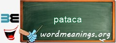 WordMeaning blackboard for pataca